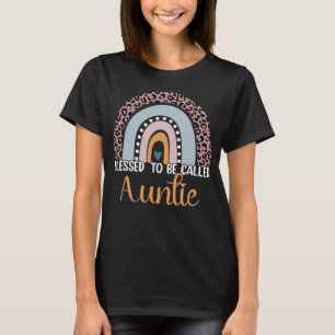 Auntie 賛美 Rainbow Leopard Cute Mと呼ばれる Tシャツ