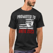 Auntie 2023ファミリー誇りを持ったベビー妊娠に昇格 tシャツ (正面)