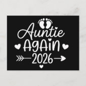 Auntie Again 2026 Pregnancy Announcement 案内ポストカード (正面)