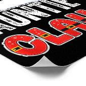 Auntie Claus Buffalo Plaid Red Santa Hat Christmas ポスター (角)