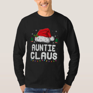 Auntie Claus Shirt Christmas Pajama Family Tシャツ