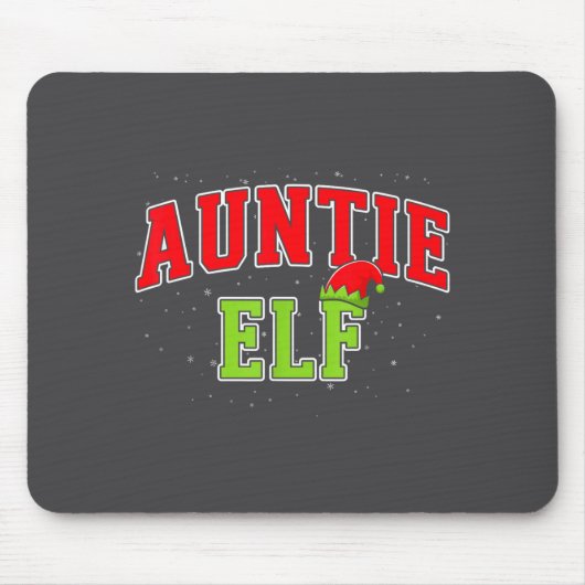 Auntie Elf Christmas Family Matching Group Xmas Si マウスパッド (正面)