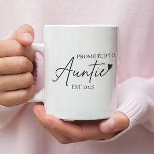Auntie ESTに昇格 新しい叔母ギフト コーヒーマグカップ