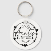 Auntie Est 2024妊娠発表おばさんおもしろい キーホルダー (裏面)