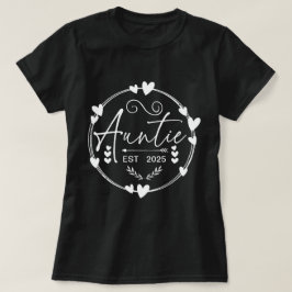 Auntie Est 2025ベビー発表クール叔母ユーモア Tシャツ