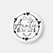 Auntie Est 2025妊娠発表おばさんおもしろい マグネット (正面)