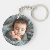 Auntie Est year手書きスクリプトハート写真 キーホルダー (裏面)