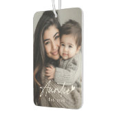 Auntie Est Year手書きスクリプトハート カーエアーフレッシュナー (左)