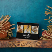 Auntie Established Modern Script Black 3 Photo フォトプラーク (側面)