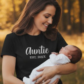 Auntie Established Modern Script Black Tシャツ
