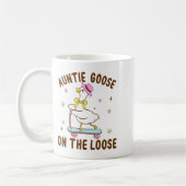 Auntie Goose On The Loose Funny Birthday Matching  コーヒーマグカップ (左)