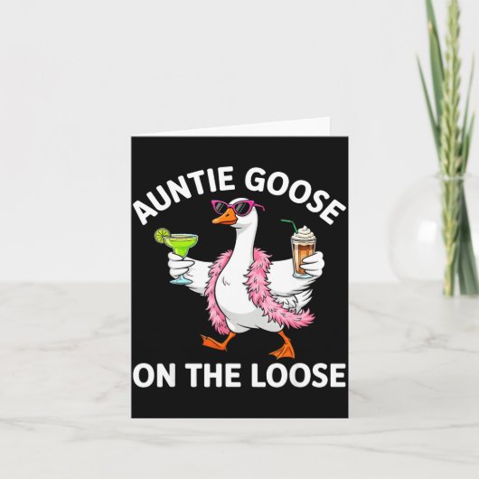 Auntie Goose On The Loose Funny Goose Gles St Patr カード (正面)