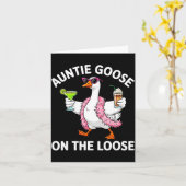 Auntie Goose On The Loose Funny Goose Gles St Patr カード (黄色い花)