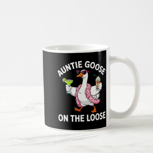 Auntie Goose On The Loose Funny Goose Gles St Patr コーヒーマグカップ (右)