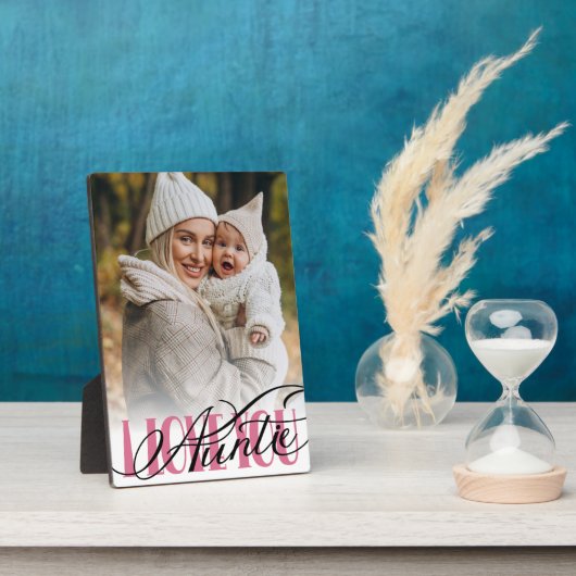 Auntie I Love Youフォトタイポグラフィ フォトプラーク (側面)