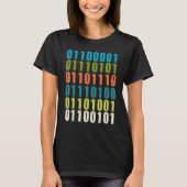Auntie In Binary Code  Aunt Coder Programmers Tech Tシャツ (正面)