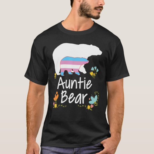 Auntie Lgbt Bear Transgender Rainbow LgbtゲイLesb Tシャツ (正面)