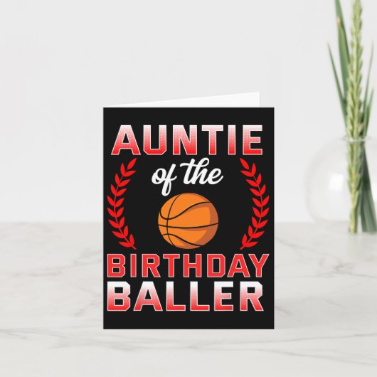 Auntie Of The Birthday Boy Bysketbyll Bday Celebra カード (正面)