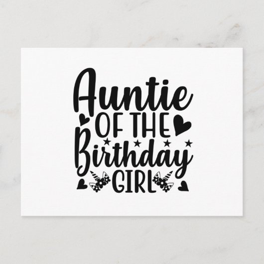 Auntie of the birthday girl ポストカード (正面)