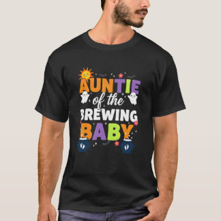 Auntie of The Brewing Baby Halloween Pregnancy Rev Tシャツ