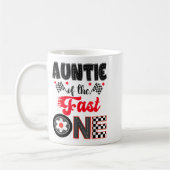Auntie Of The Fast One Car Racing Dad 1st Birthday コーヒーマグカップ (左)