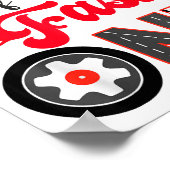 Auntie Of The Fast One Car Racing Dad 1st Birthday ポスター (角)