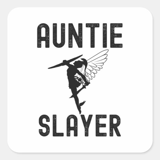 Auntie Slayer、私のAuntie Rocks Squareステッカー スクエアシール (正面)
