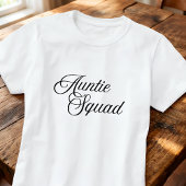 Auntie Squad Simple Classic Script Typography Tシャツ