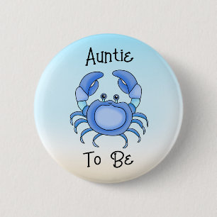 Auntie to be  かわいい魚を海の下 缶バッジ