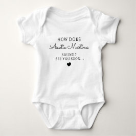 Auntie to Be Baby Grow, Personalised New Auntie ベビーボディスーツ