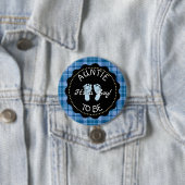 AUNTIE to be Blue Plaidベビーシャワーボタン 缶バッジ (インサイチュ)