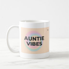 Auntie Vibes Mug – Pastel Abstract Aesthetic コーヒーマグカップ