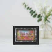 Auntielosaのエレガントなプロフェッショナル 名刺 (スタンド正面)