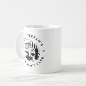 Auntie's Wine Club For Moms T-Shirt - Black コーヒーマグカップ (正面左)