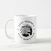 Auntie's Wine Club For Moms T-Shirt - Black コーヒーマグカップ (左)