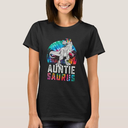 Auntiesaurus Rex Dinosaur Aunt Saurus Family Match Tシャツ (正面)