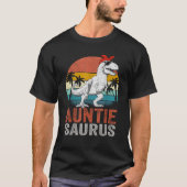 Auntiesaurus T Rex Dinosaur Auntie Saurus Family M Tシャツ (正面)