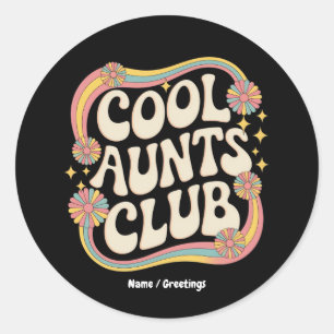 Aunts Clubのオーバーサイクールズなグラフィックおもしろいに参加する ラウンドシール