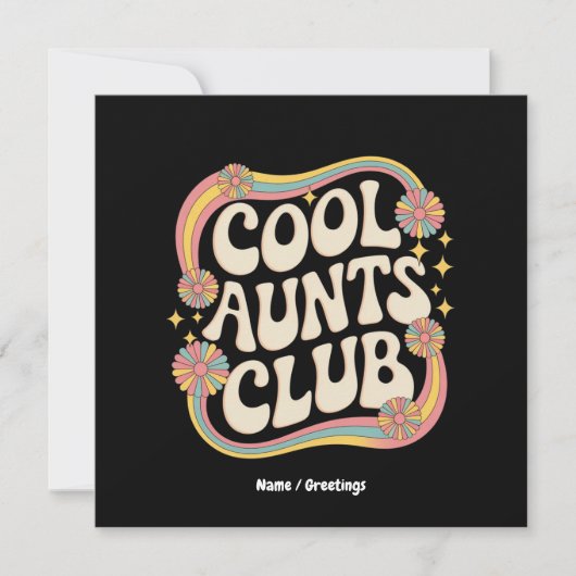 Aunts Clubのオーバーサイクールズなグラフィックおもしろいに参加する 招待状 (正面)