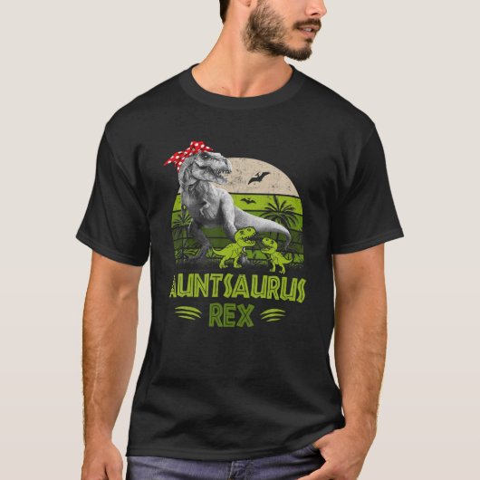 Auntsaurusレックスtレックス恐竜かわいい母の日 Tシャツ (正面)