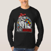 Auntsaurus Rex Dinosaur Autism Aunt Saurus Family  Tシャツ (正面)