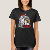 Auntsaurus Rex Dinosaur Autism Aunt Saurus Family  Tシャツ (正面)