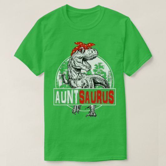 Auntsaurus T rex Dinosaur Aunt Saurus Family Match Tシャツ (デザイン正面)