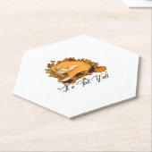 Auntun Cat秋Y'all Pumpkins Autumn Hallow ペーパーコースター (アングル)