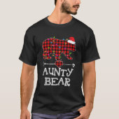 Aunty Bear Christmas Pajama Red Plaid Buffalo Fami Tシャツ (正面)