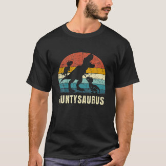 Aunty Disourus Auntysaurus 2子供2人の息子の娘 Tシャツ