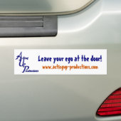 AUPは"ドアであなたの自我を"のバンパーステッカー残します バンパーステッカー (車上)