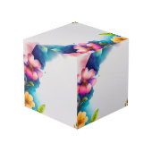 Auqarell Blumen bunt フォトキューブ (裏面アングル)