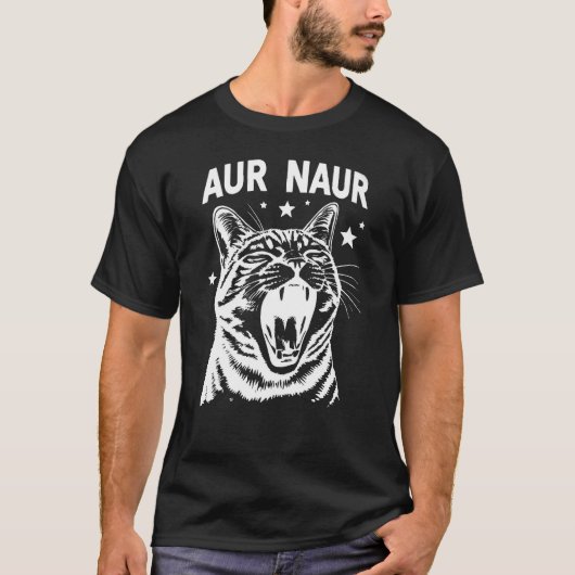  Aur Naur Cat | Funny Oh No Aussie Accent meme Tシャツ (正面)