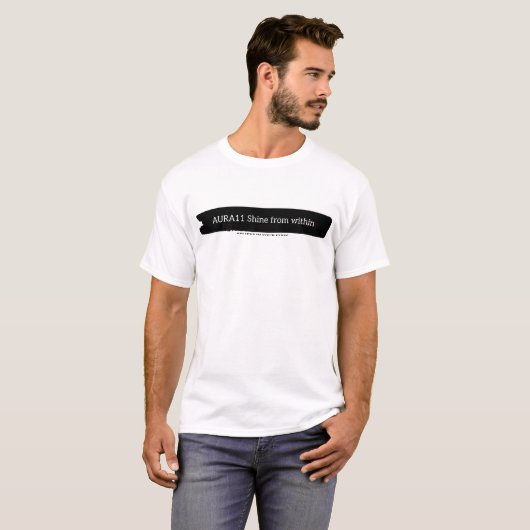 Aura11がTシャツの内側から輝く Tシャツ (正面フル)